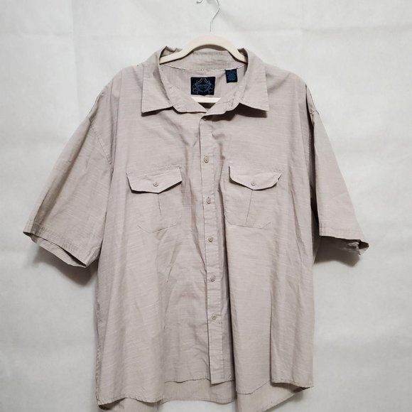 Bruno New York Shirts Bruno New York Short Sleeve Neutral Lightweight Big 3x Mens Button Up